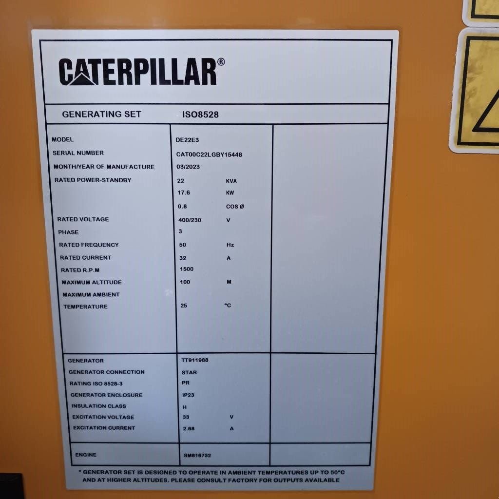 Notstromaggregat от тип Sonstige Cat DE22E3 - 22 kVA Generator - DPX-18003, Neumaschine в Oudenbosch (Снимка 4)