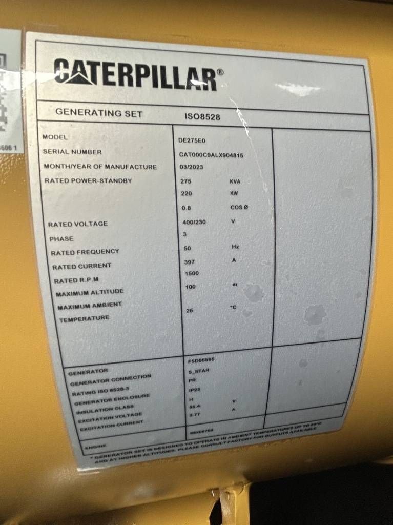 Notstromaggregat of the type Sonstige Cat DE275E0 - C9 - 275 kVA Generator - DPX-18020, Neumaschine in Oudenbosch (Picture 4)