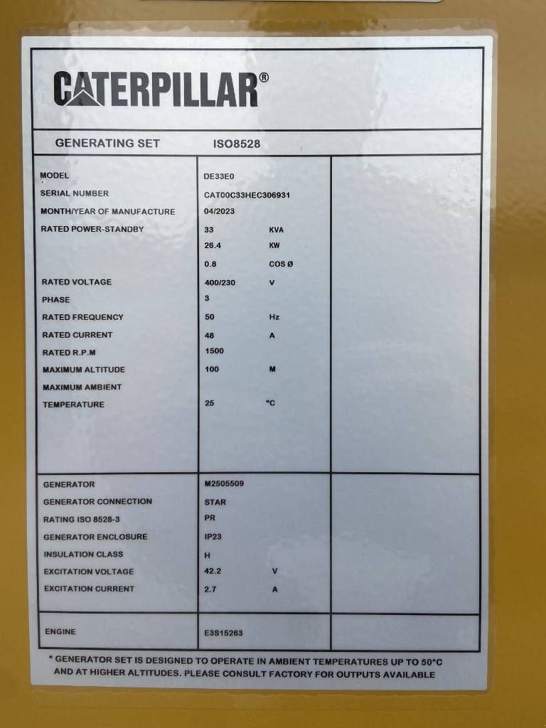 Notstromaggregat типа Sonstige Cat DE33E0 - 33 kVA Generator - DPX-18004, Neumaschine в Oudenbosch (Фотография 4)