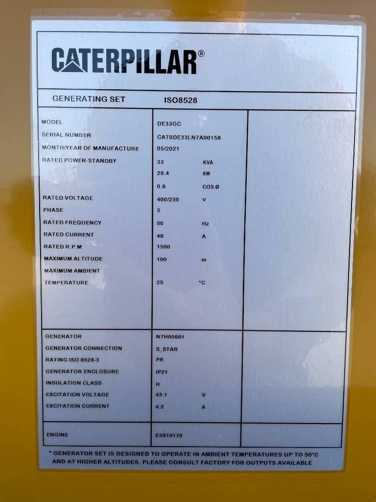 Notstromaggregat a típus Sonstige Cat DE33GC - 33 kVA Stand-by Generator Set - DPX-18204, Neumaschine ekkor: Oudenbosch (Kép 5)