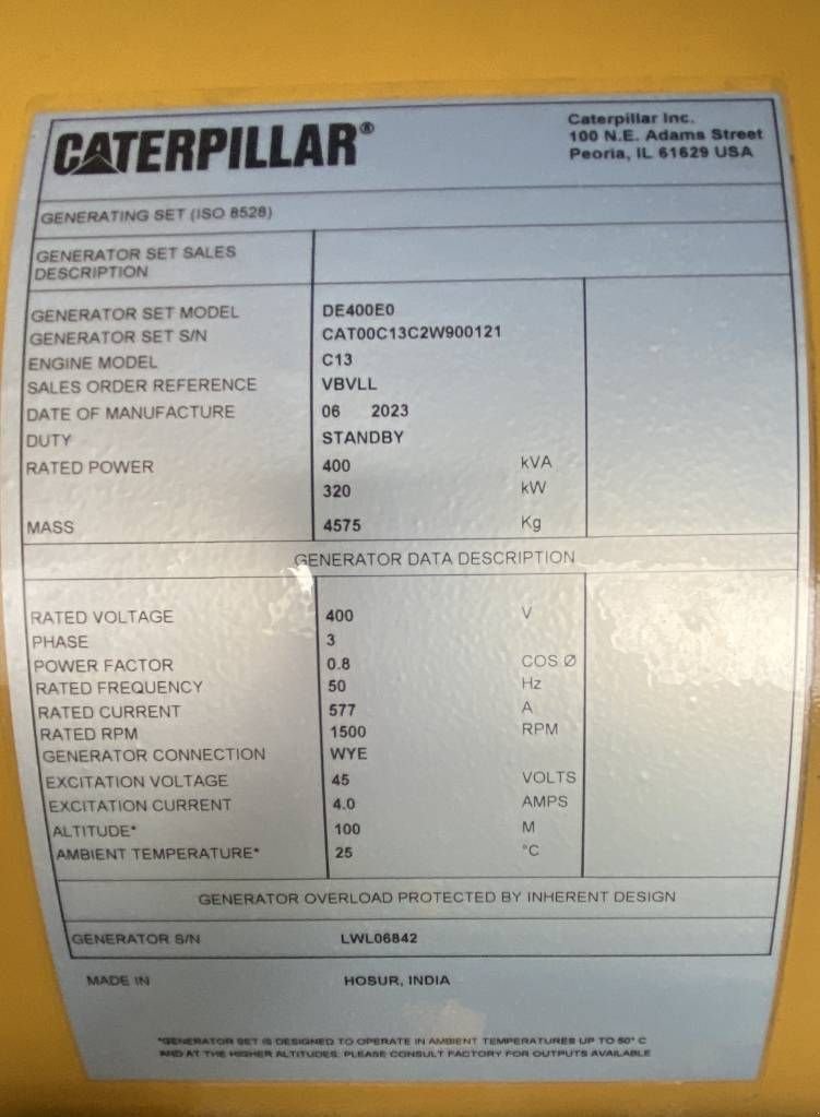 Notstromaggregat a típus Sonstige Cat DE400E0 - C13 - 400 kVA Generator - DPX-18023, Neumaschine ekkor: Oudenbosch (Kép 7)