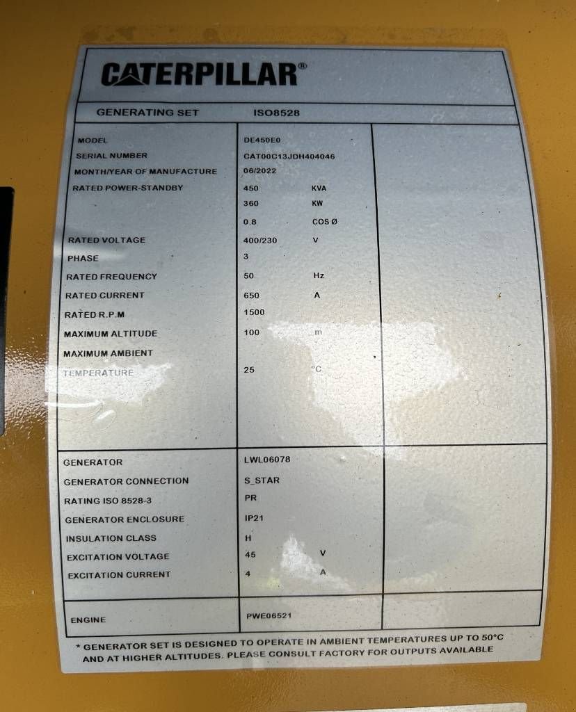 Notstromaggregat del tipo Sonstige Cat DE450E0 - C13 - 450 kVA Generator - DPX-18024, Neumaschine en Oudenbosch (Imagen 4)