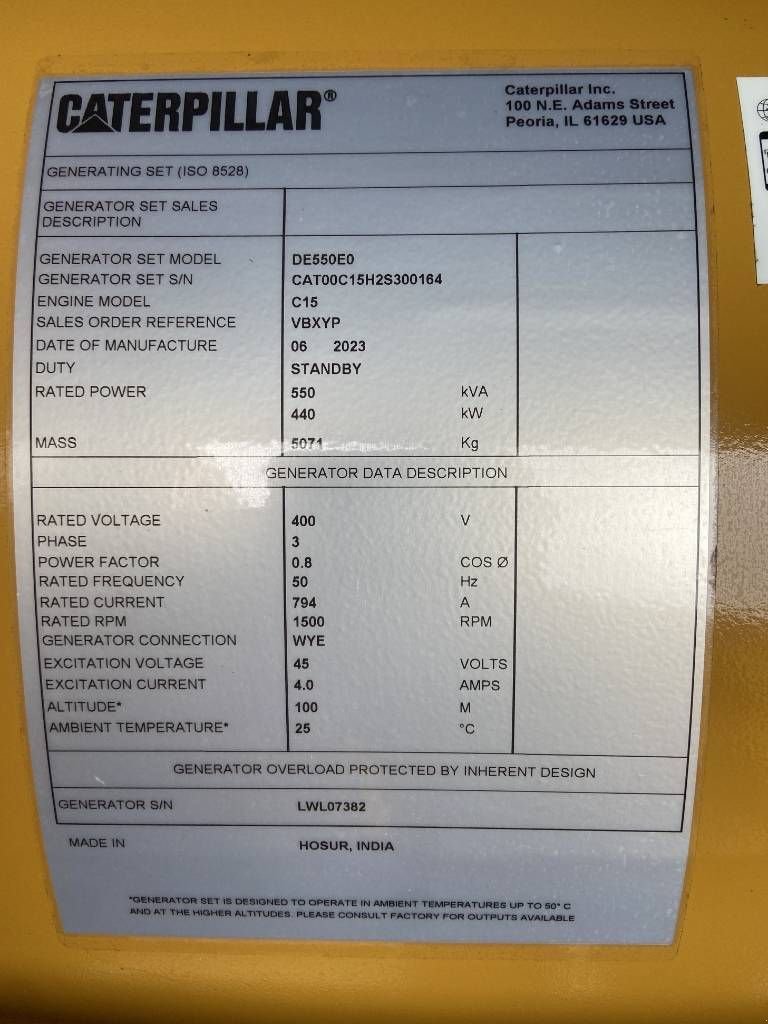 Notstromaggregat des Typs Sonstige Cat DE550E0 - C15 - 550 kVA Generator - DPX-18027, Neumaschine in Oudenbosch (Bild 5)