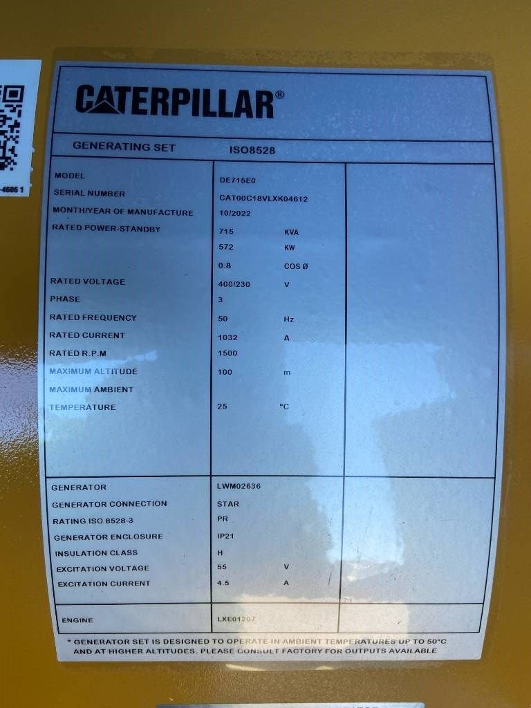 Notstromaggregat tip Sonstige Cat DE715E0 - C18 - 715 kVA Generator - DPX-18030, Neumaschine in Oudenbosch (Poză 4)