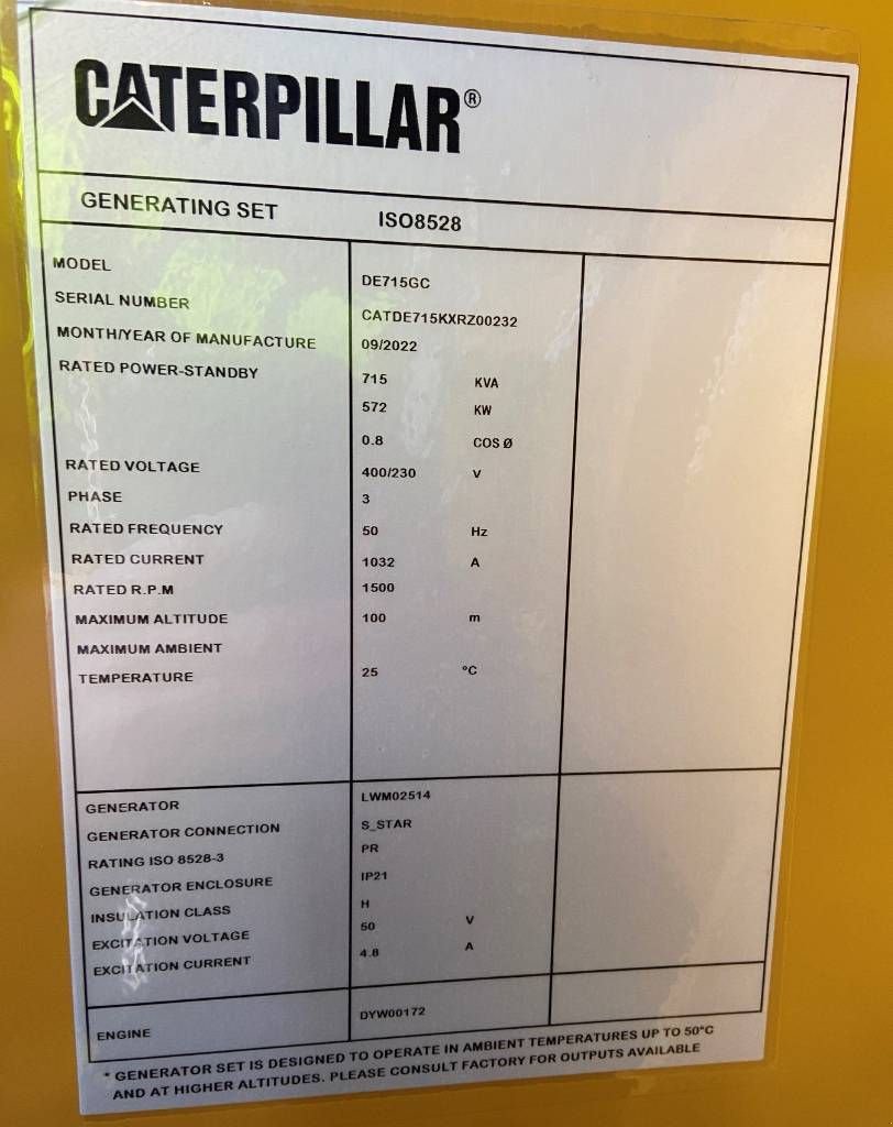 Notstromaggregat typu Sonstige Cat DE715GC - 715 kVA Stand-by Generator - DPX-18224, Neumaschine w Oudenbosch (Zdjęcie 4)