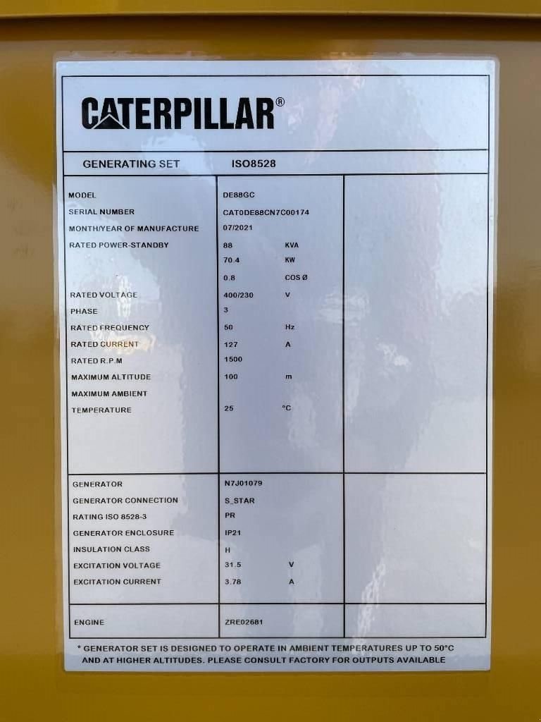 Notstromaggregat του τύπου Sonstige Cat DE88GC - 88 kVA Stand-by Generator Set - DPX-18207, Neumaschine σε Oudenbosch (Φωτογραφία 5)