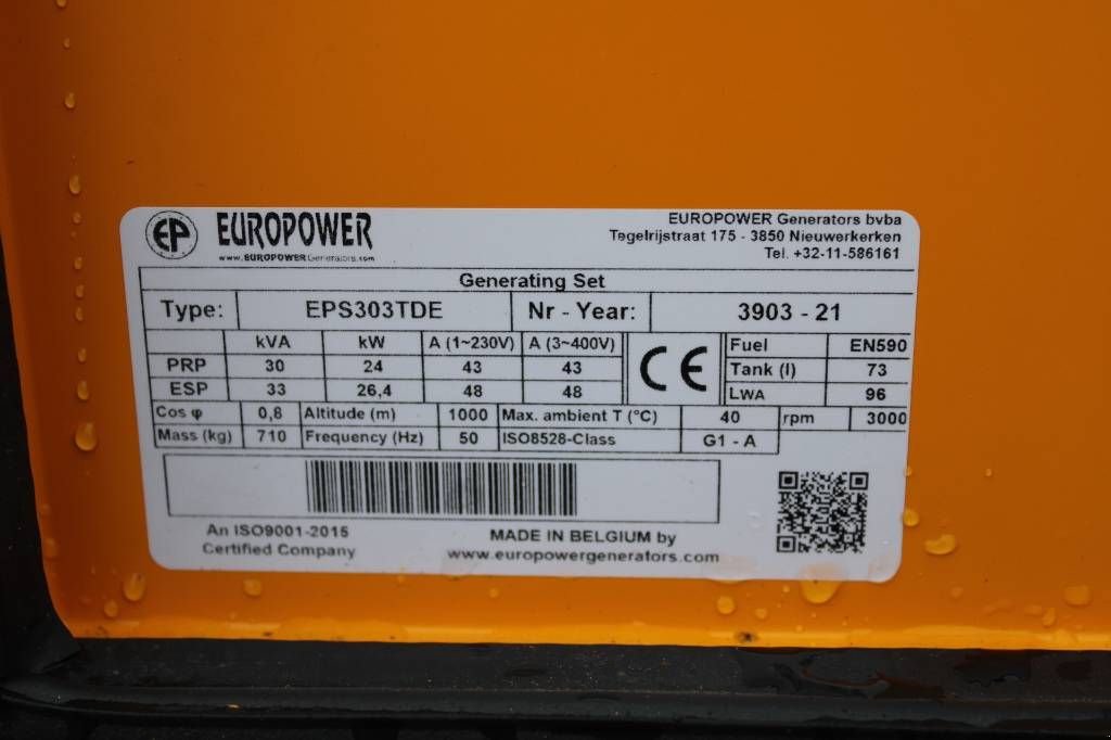 Notstromaggregat от тип Sonstige Europower EPS303TDE, Gebrauchtmaschine в Rucphen (Снимка 4)