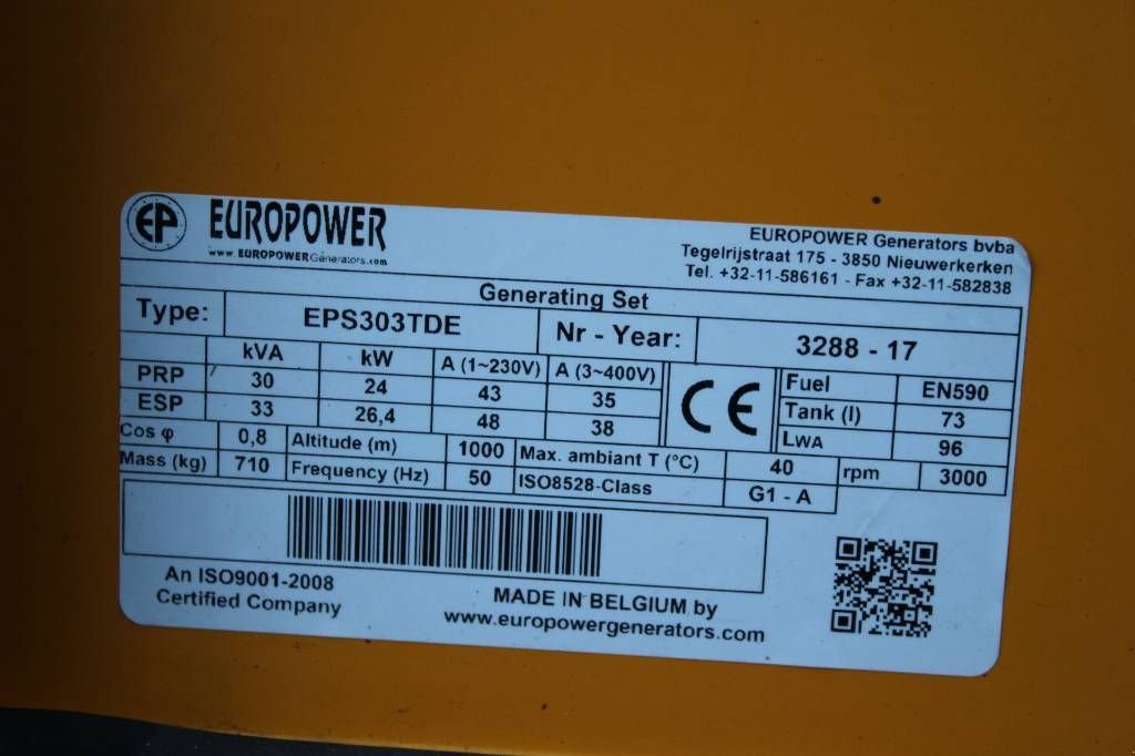 Notstromaggregat του τύπου Sonstige Europower EPS303TDE, Gebrauchtmaschine σε Rucphen (Φωτογραφία 5)