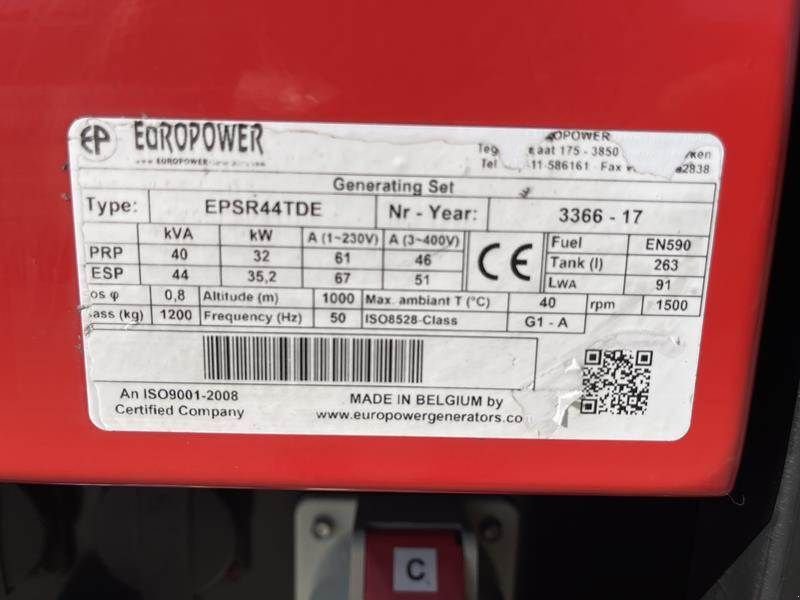 Notstromaggregat от тип Sonstige Europower EPSR 44 TDE, Gebrauchtmaschine в Waregem (Снимка 8)