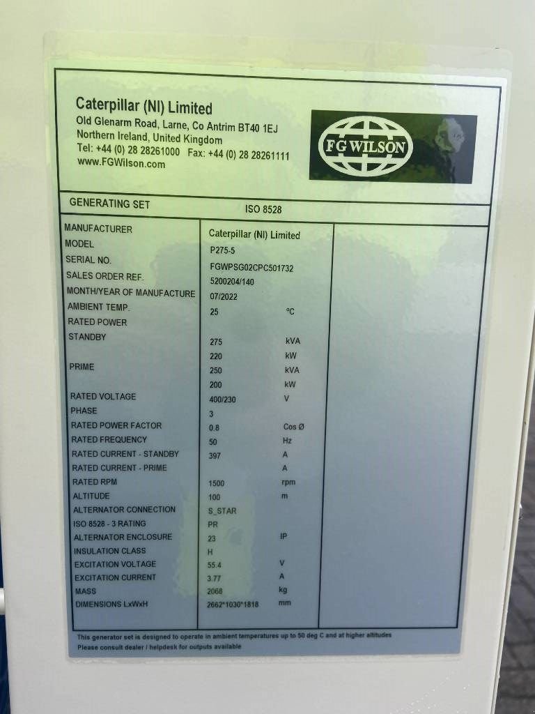 Notstromaggregat tip Sonstige FG Wilson P275-5 - Perkins - 275 kVA Genset - DPX-16014-O, Neumaschine in Oudenbosch (Poză 4)