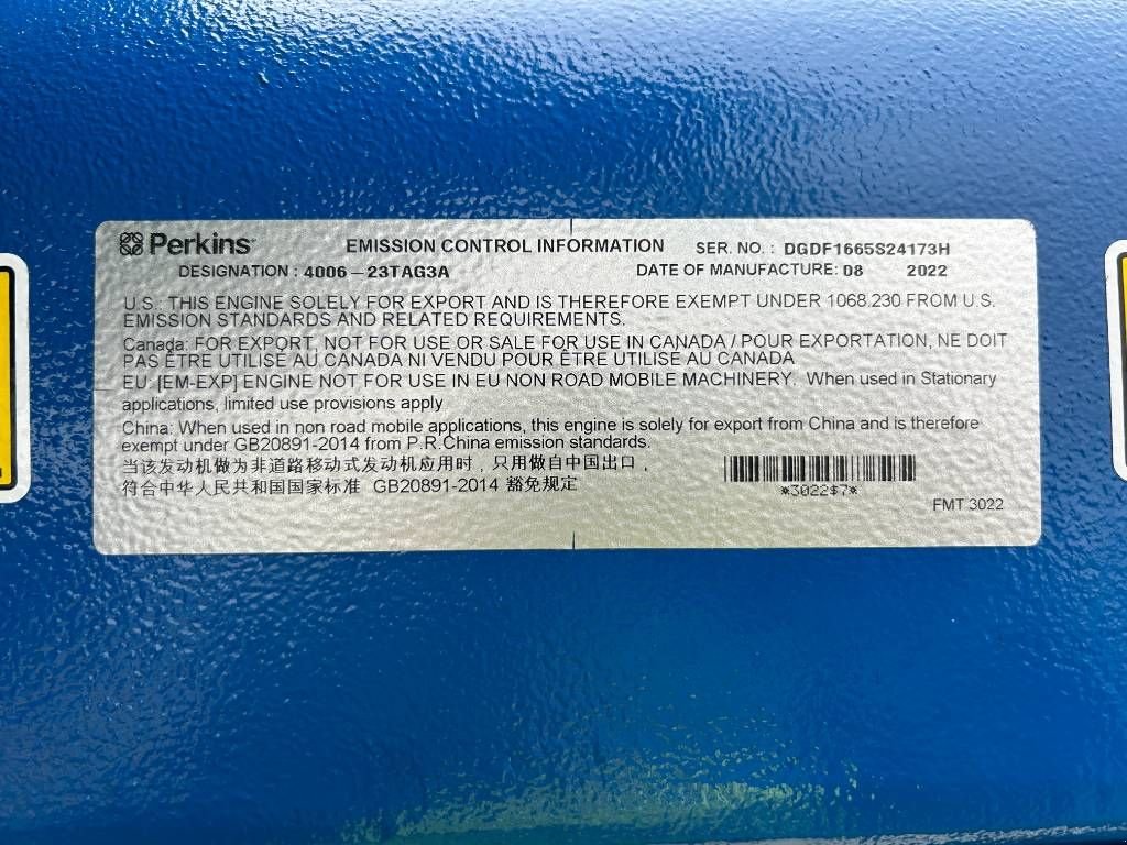 Notstromaggregat Türe ait Sonstige FG Wilson P900-1 - Perkins - 900 kVA - Open Genset DPX-16025, Neumaschine içinde Oudenbosch (resim 8)