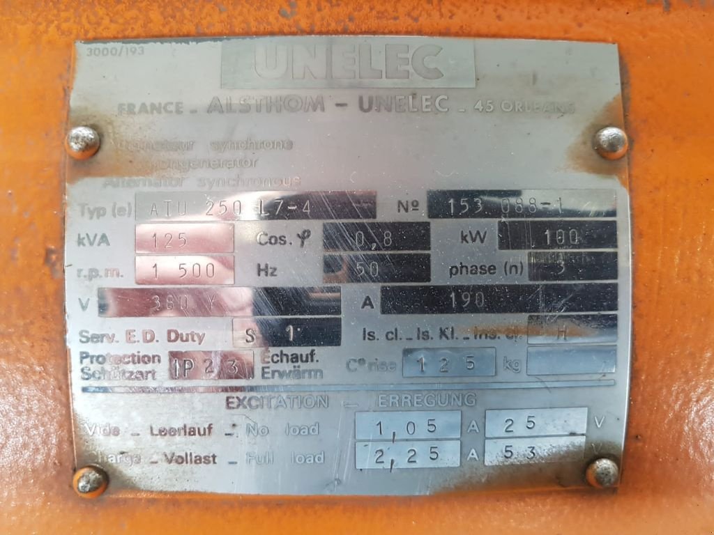 Notstromaggregat tip Sonstige Generatordeel Unelec 125 kVA generatordeel Alternator, Gebrauchtmaschine in VEEN (Poză 4)