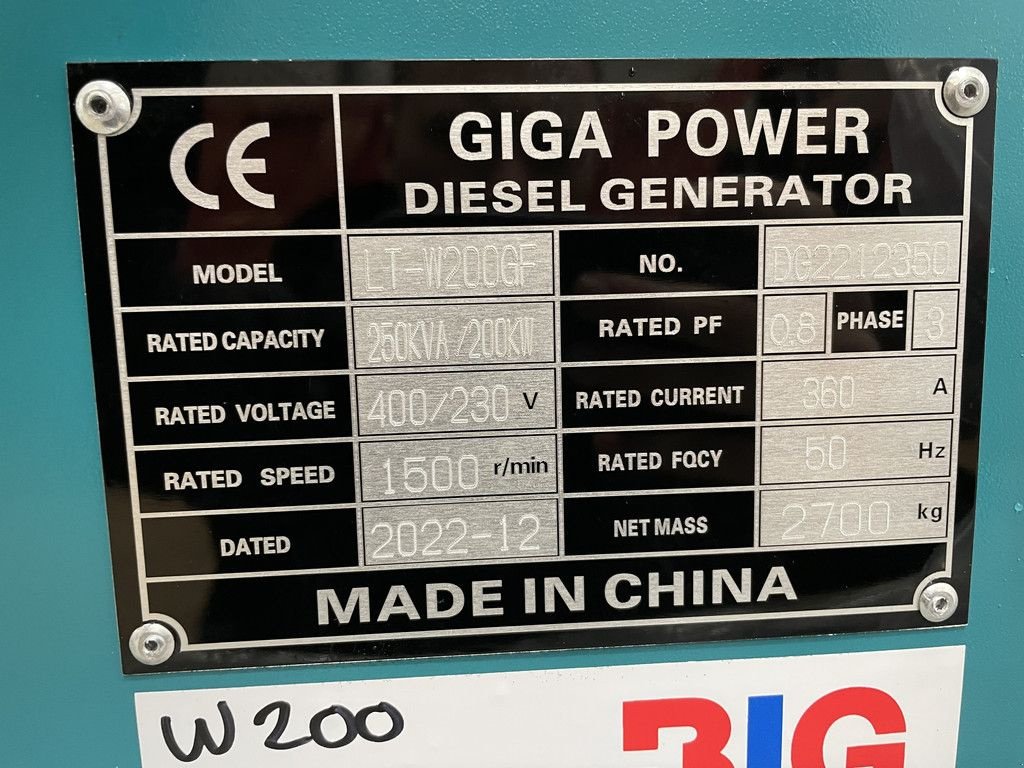 Notstromaggregat tip Sonstige Giga power 250 kVA LT-W200GF silent generator set, Neumaschine in Velddriel (Poză 11)