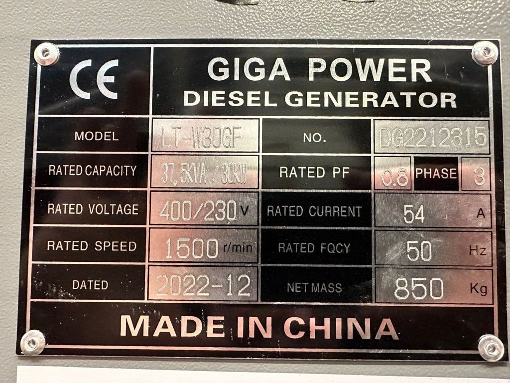 Notstromaggregat του τύπου Sonstige Giga power 37.5 KVA Silent generator set - LT-W30GF, Gebrauchtmaschine σε Velddriel (Φωτογραφία 8)