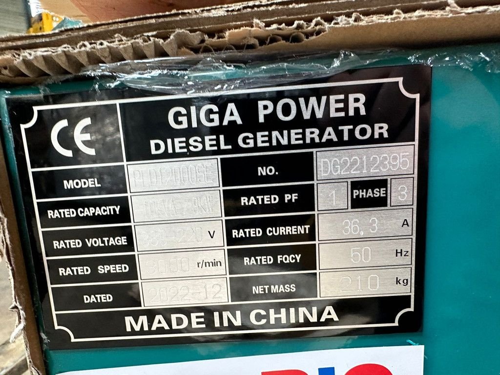 Notstromaggregat typu Sonstige Giga power Giga power 10 kVA silent generator set - PLD12000SE, Neumaschine v Velddriel (Obrázek 11)