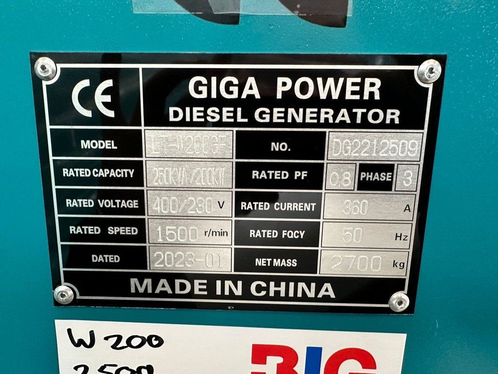 Notstromaggregat tip Sonstige Giga power Giga power 250 kVa silent generator set - LT-W200GF, Gebrauchtmaschine in Velddriel (Poză 11)