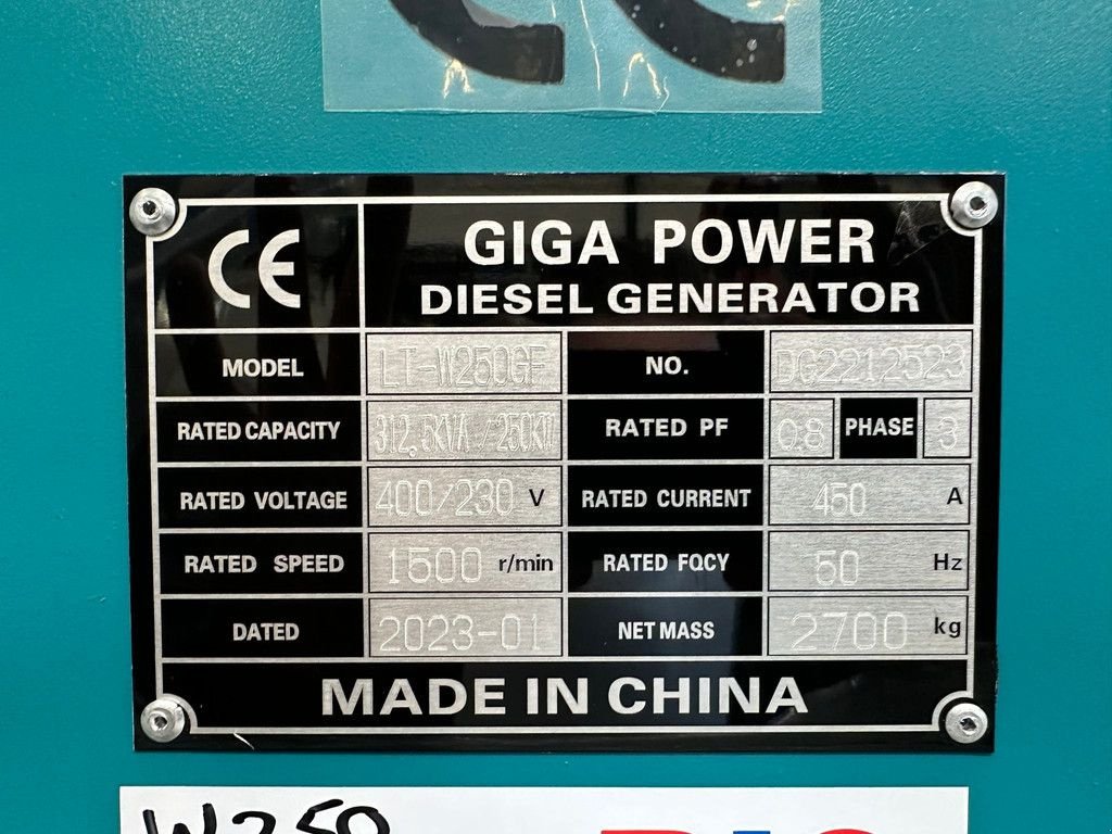 Notstromaggregat za tip Sonstige Giga power Giga power 312.5 kVa silent generator set - LT-W250GF, Neumaschine u Velddriel (Slika 11)