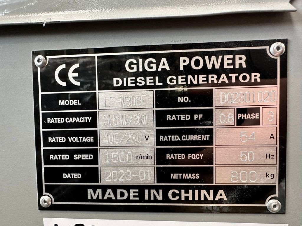 Notstromaggregat des Typs Sonstige Giga power LT-W30GF 37.5KVA closed set, Gebrauchtmaschine in Velddriel (Bild 11)