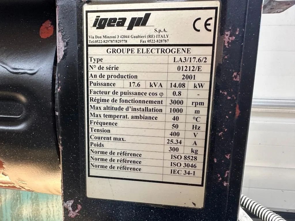 Notstromaggregat от тип Sonstige Lombardini 9LD 561-2 Mecc Alte Spa 16 kVA generatorset, Gebrauchtmaschine в VEEN (Снимка 5)