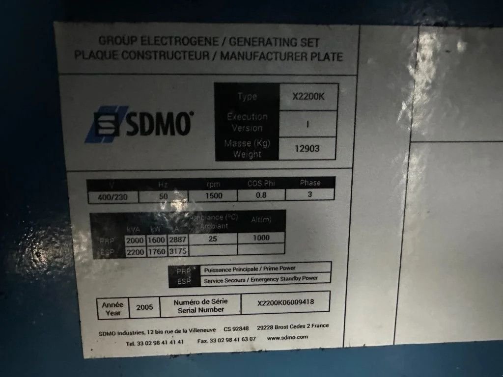 Notstromaggregat del tipo Sonstige MTU 16V 4000 SDMO 2200 kVA Silent generatorset in container, Gebrauchtmaschine In VEEN (Immagine 4)