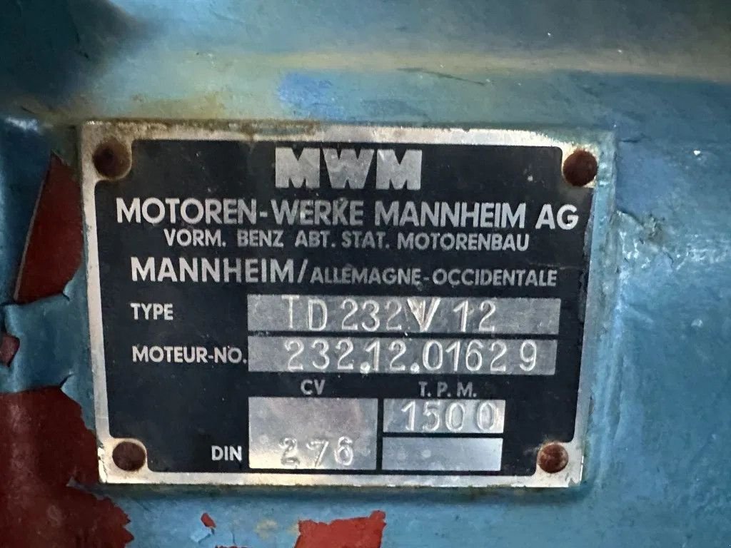 Notstromaggregat типа Sonstige MWM TD 232 V12 Jeumont Schneider 215 kVA noodstroom generatorse, Gebrauchtmaschine в VEEN (Фотография 3)