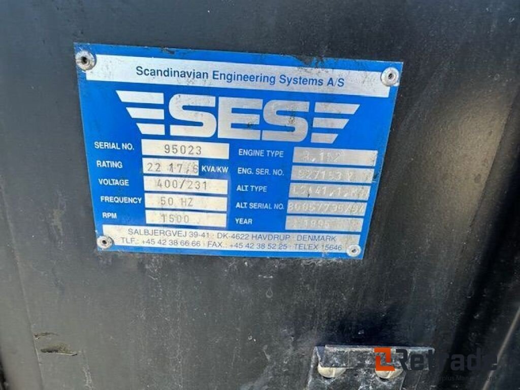 Notstromaggregat tip Sonstige SES 22 kva i kabinet, Gebrauchtmaschine in Rødovre (Poză 3)