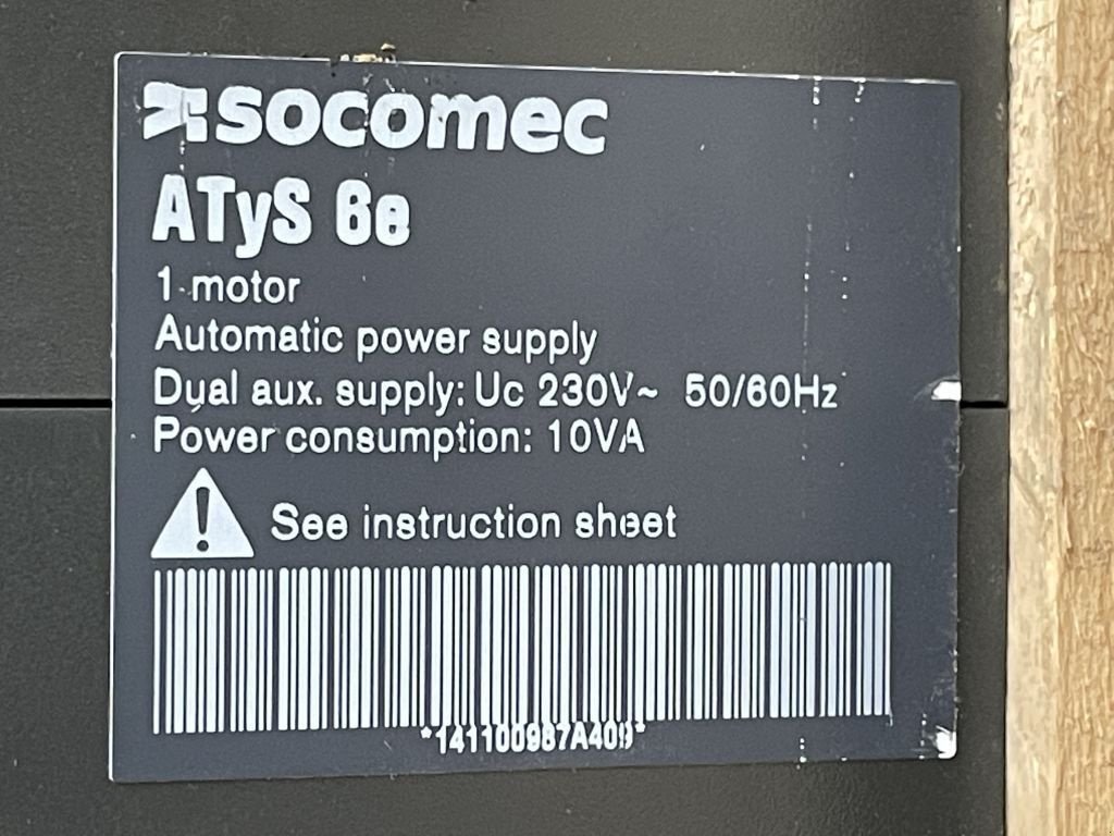 Notstromaggregat Türe ait Sonstige Socomec Automatische Netovername 125 Ampere ATS, Neumaschine içinde VEEN (resim 3)