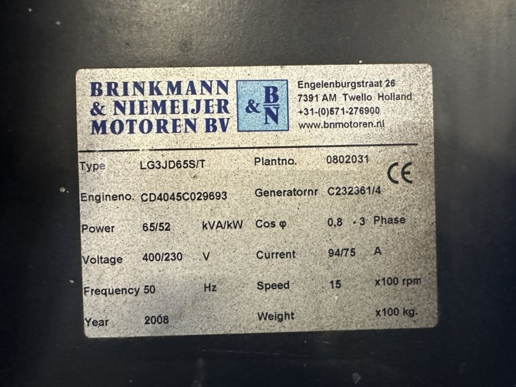 Notstromaggregat des Typs Sonstige Stamford UC.I224G1 Generatordeel 75 kVA Alternator Trafo geregel, Gebrauchtmaschine in VEEN (Bild 7)