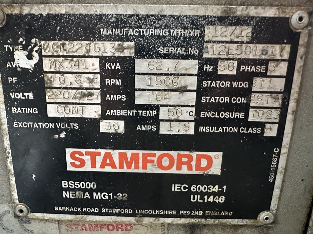 Notstromaggregat от тип Sonstige Stamford UCM224G13 Geneartordeel 62 kVA Alternator, Gebrauchtmaschine в VEEN (Снимка 3)