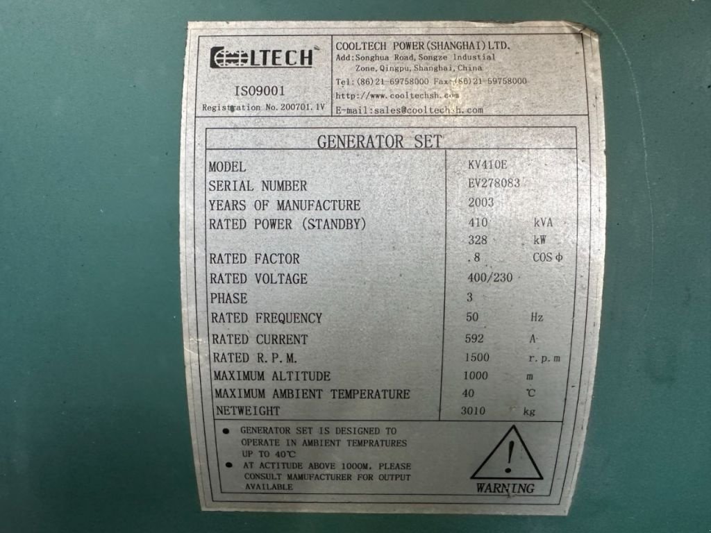 Notstromaggregat του τύπου Volvo TAD 1241 GE Stamford 410 kVA generatorset, Gebrauchtmaschine σε VEEN (Φωτογραφία 9)