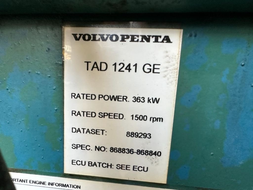 Notstromaggregat Türe ait Volvo TAD 1241 GE Stamford 410 kVA generatorset, Gebrauchtmaschine içinde VEEN (resim 3)