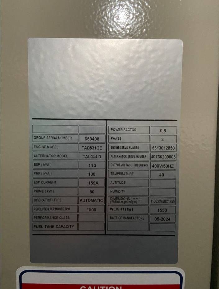 Notstromaggregat του τύπου Volvo TAD531GE - 110 kVA Generator - DPX-18872, Neumaschine σε Oudenbosch (Φωτογραφία 4)