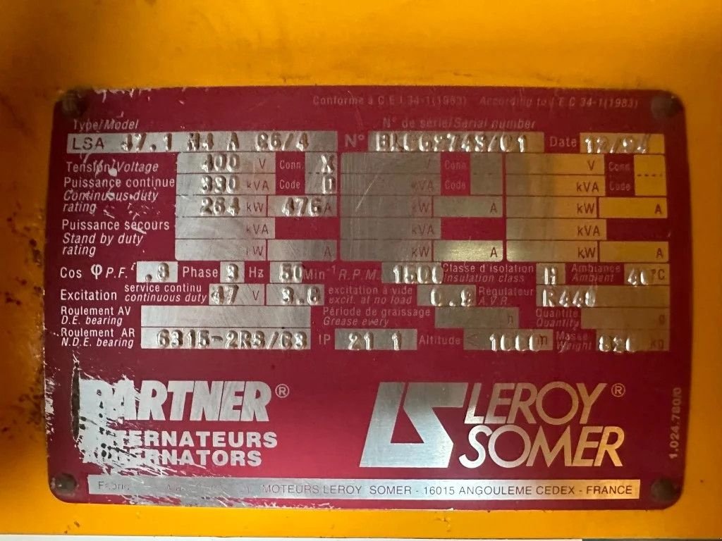 Notstromaggregat του τύπου Volvo TWD 1210 G SDMO Leroy Somer 330 kVA Silent generatorset, Gebrauchtmaschine σε VEEN (Φωτογραφία 10)