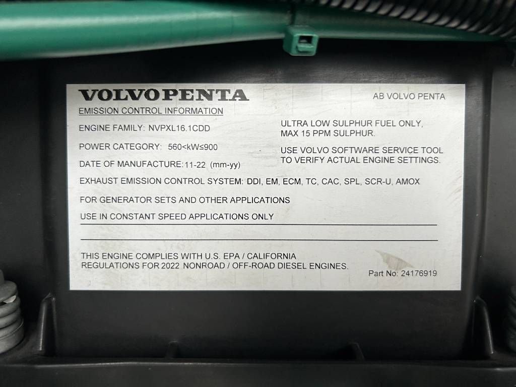 Notstromaggregat typu Volvo TWD1683GE - 740 kVA Stage V Genset - DPX-18900, Neumaschine v Oudenbosch (Obrázek 10)