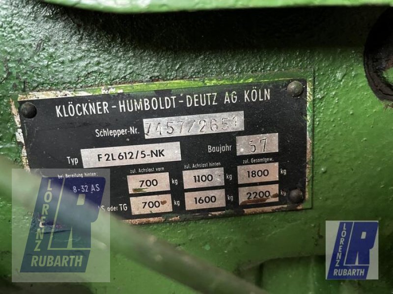 Oldtimer-Traktor typu Deutz-Fahr F2L612/5, Gebrauchtmaschine w Anröchte-Altengeseke (Zdjęcie 6)