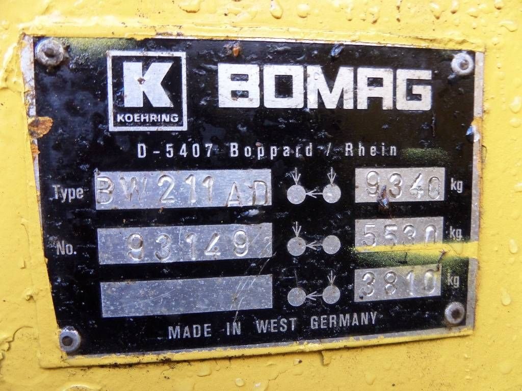 Packer & Walze Türe ait Bomag BW 211 AD, Gebrauchtmaschine içinde Rucphen (resim 11)