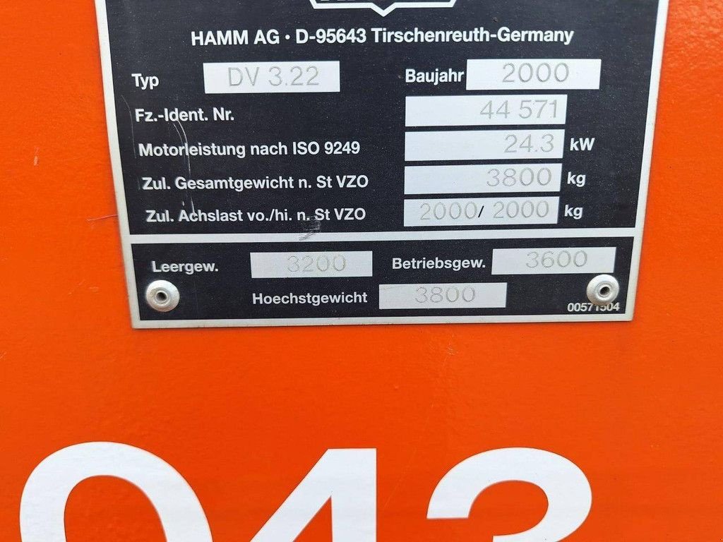 Packer & Walze типа Hamm DV 3.22, Gebrauchtmaschine в Antwerpen (Фотография 7)