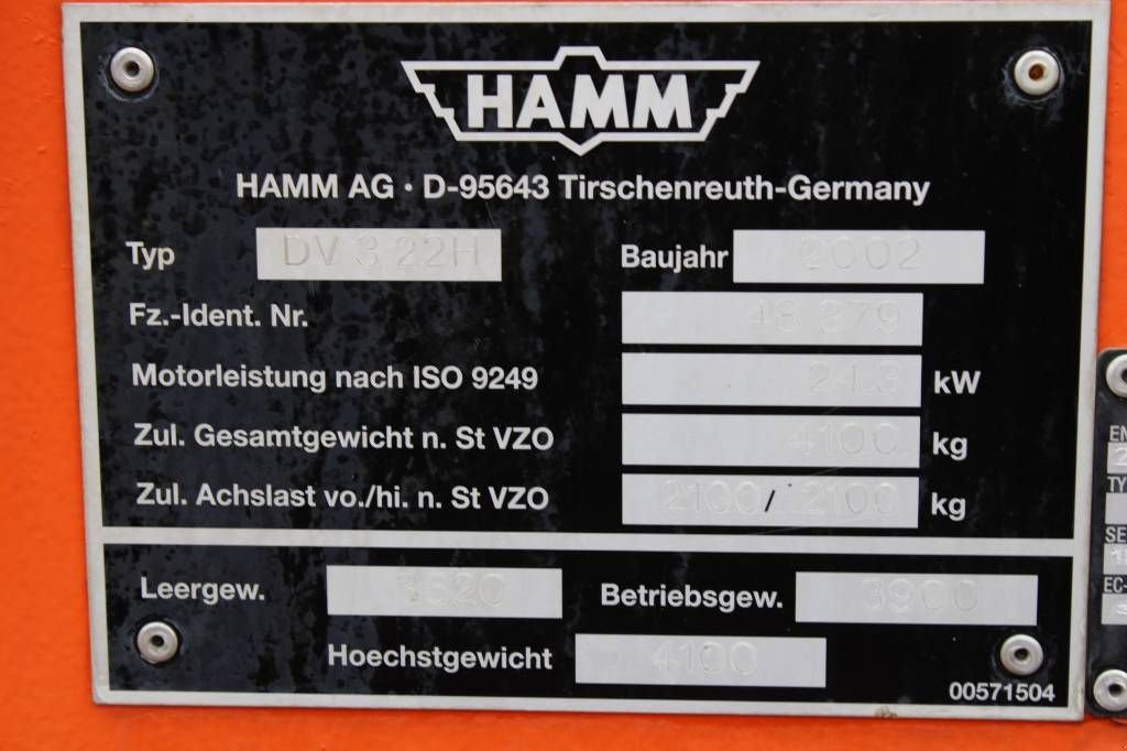 Packer & Walze типа Hamm DV 3.22, Gebrauchtmaschine в Rucphen (Фотография 5)