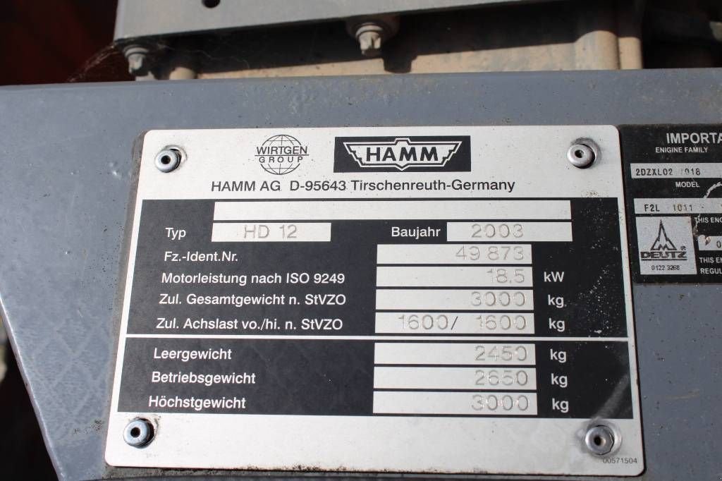 Packer & Walze typu Hamm HD 12, Gebrauchtmaschine v Rucphen (Obrázok 5)