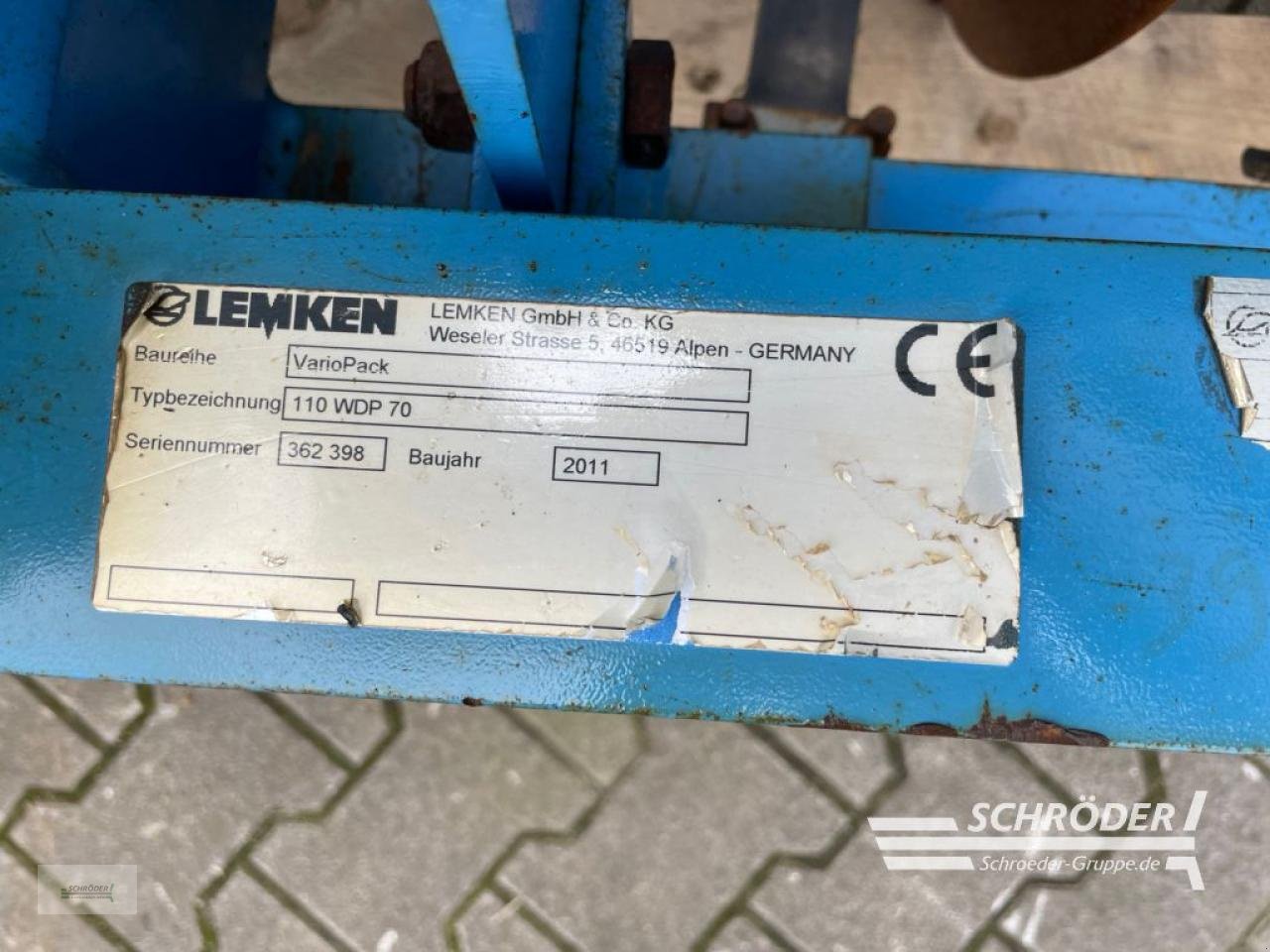 Packer & Walze типа Lemken VARIOPACK 110 WDP 70, Gebrauchtmaschine в Wildeshausen (Фотография 8)