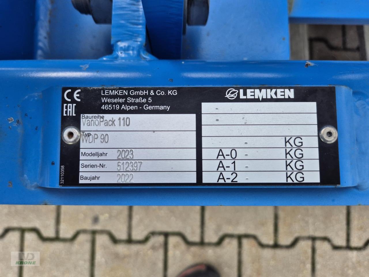 Packer & Walze Türe ait Lemken VarioPack 110 WDP 90, Gebrauchtmaschine içinde Zorbau (resim 6)