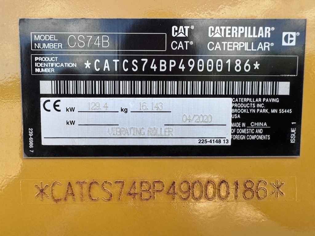 Packer & Walze Türe ait Sonstige Cat CS74B, Gebrauchtmaschine içinde Oud Gastel (resim 7)