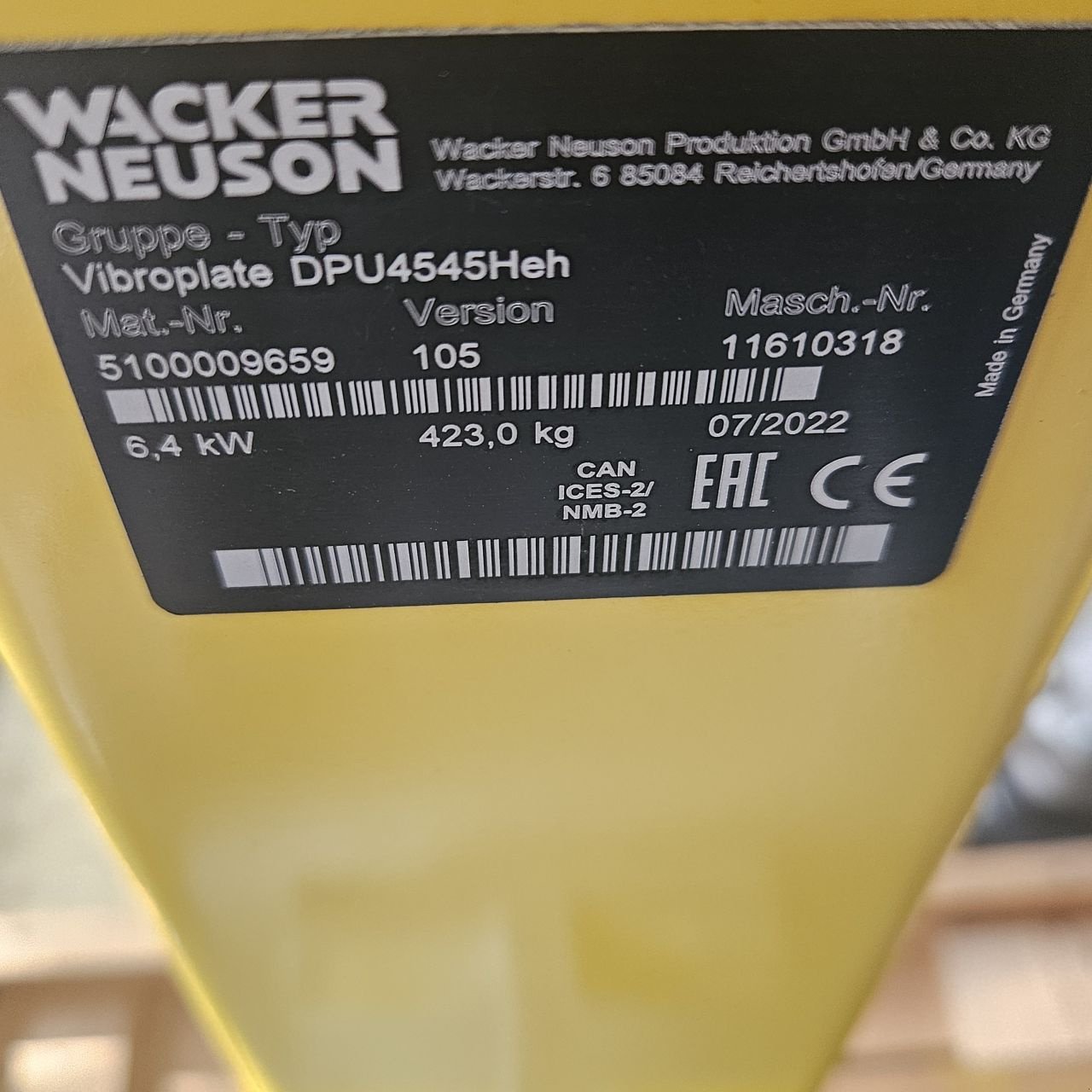 Packer & Walze Türe ait Sonstige Wacker Neuson DPU 4545 HEH, Gebrauchtmaschine içinde EDE (resim 4)