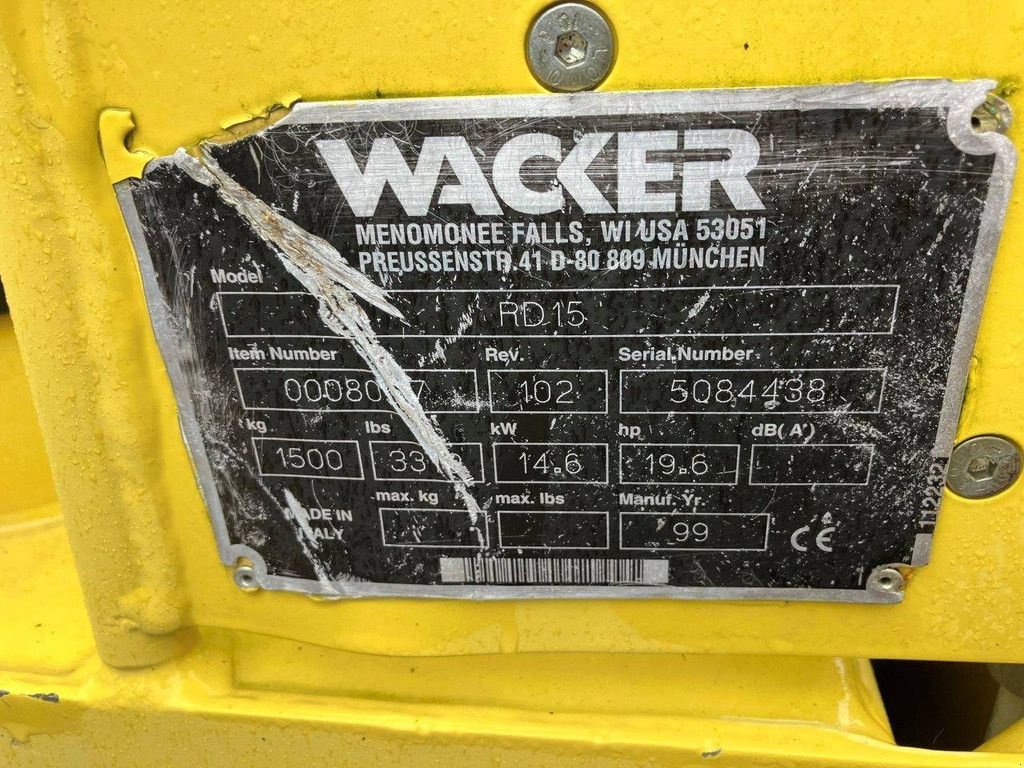 Packer & Walze a típus Sonstige Wacker RD15, Gebrauchtmaschine ekkor: Antwerpen (Kép 9)