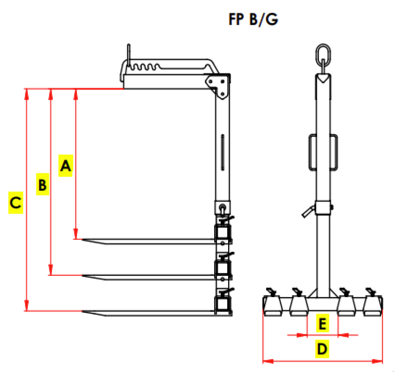 Palettengabel del tipo Tecnobenne Krangabel FPB 2000, Neumaschine en St.Andrä-Wördern (Imagen 8)