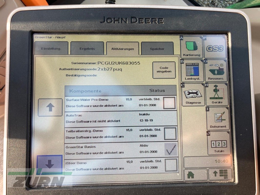 Parallelfahr-System Türe ait John Deere Display 2630 GS mit AutoTrac Aktivierung, Gebrauchtmaschine içinde Kanzach (resim 8)