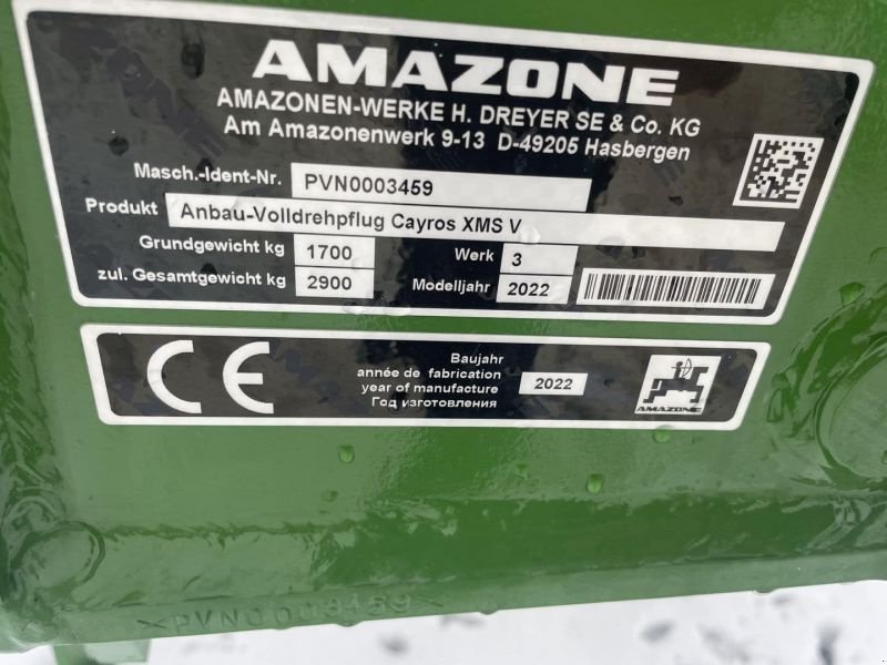 Pflug typu Amazone CAYROS XMS 950 VS *AKTION*, Vorführmaschine v Plech (Obrázek 4)