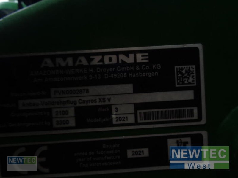 Pflug del tipo Amazone CAYROS XS 5-950 VS, Gebrauchtmaschine en Harsum (Imagen 10)