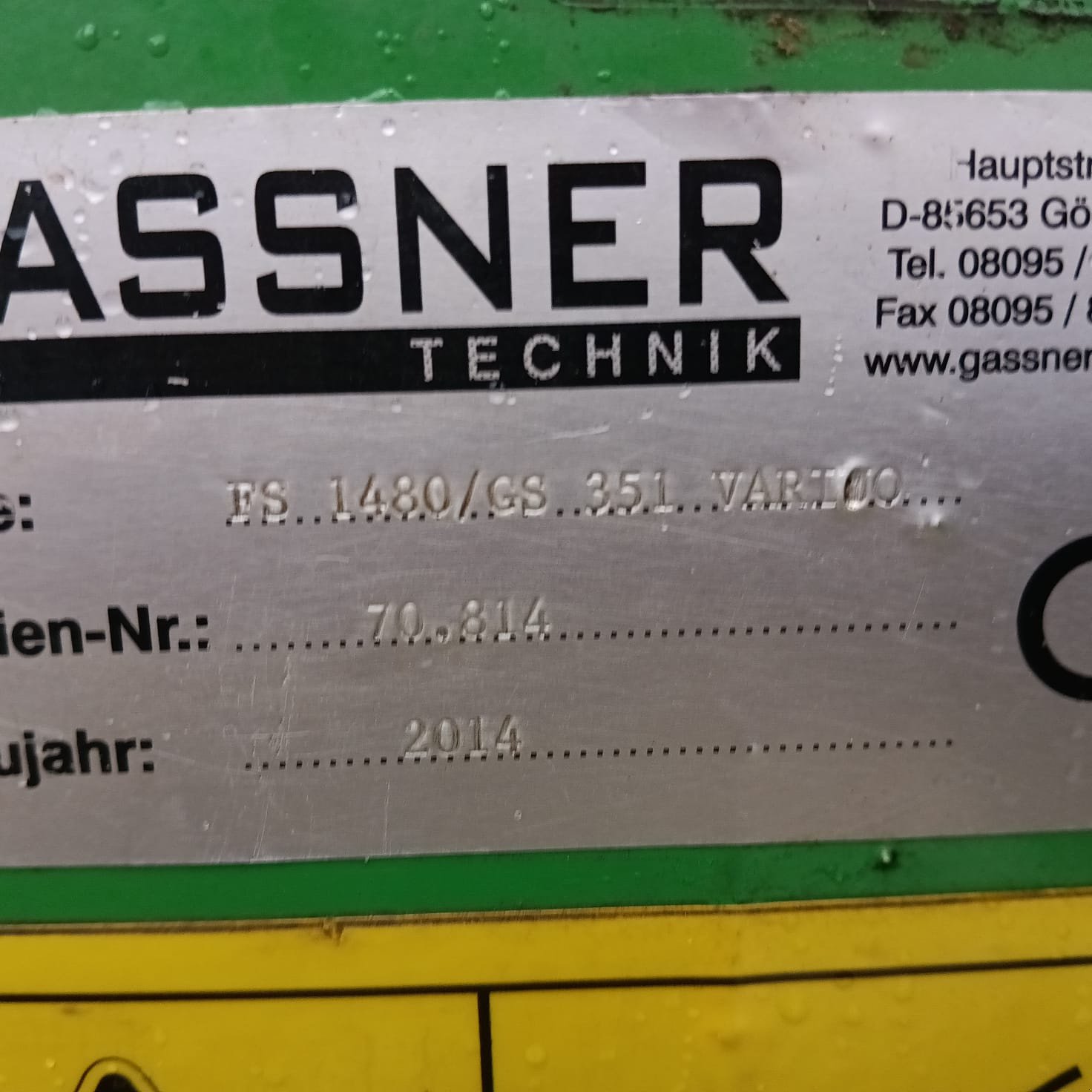 Pflug tip Gassner FS 1480 GS, Gebrauchtmaschine in Aufhausen (Poză 3)