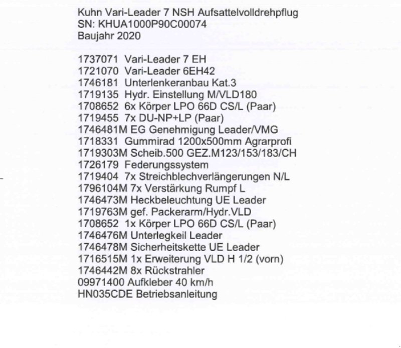 Pflug a típus Kuhn Vari-Leader 7 NSH, Gebrauchtmaschine ekkor: Stieten (Kép 4)